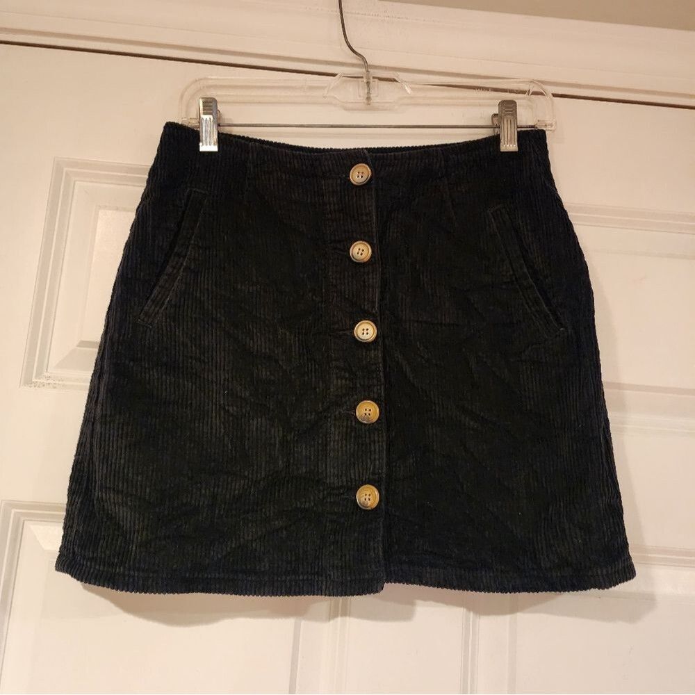 YMI black corduroy cotton mini skirt 5 Juniors